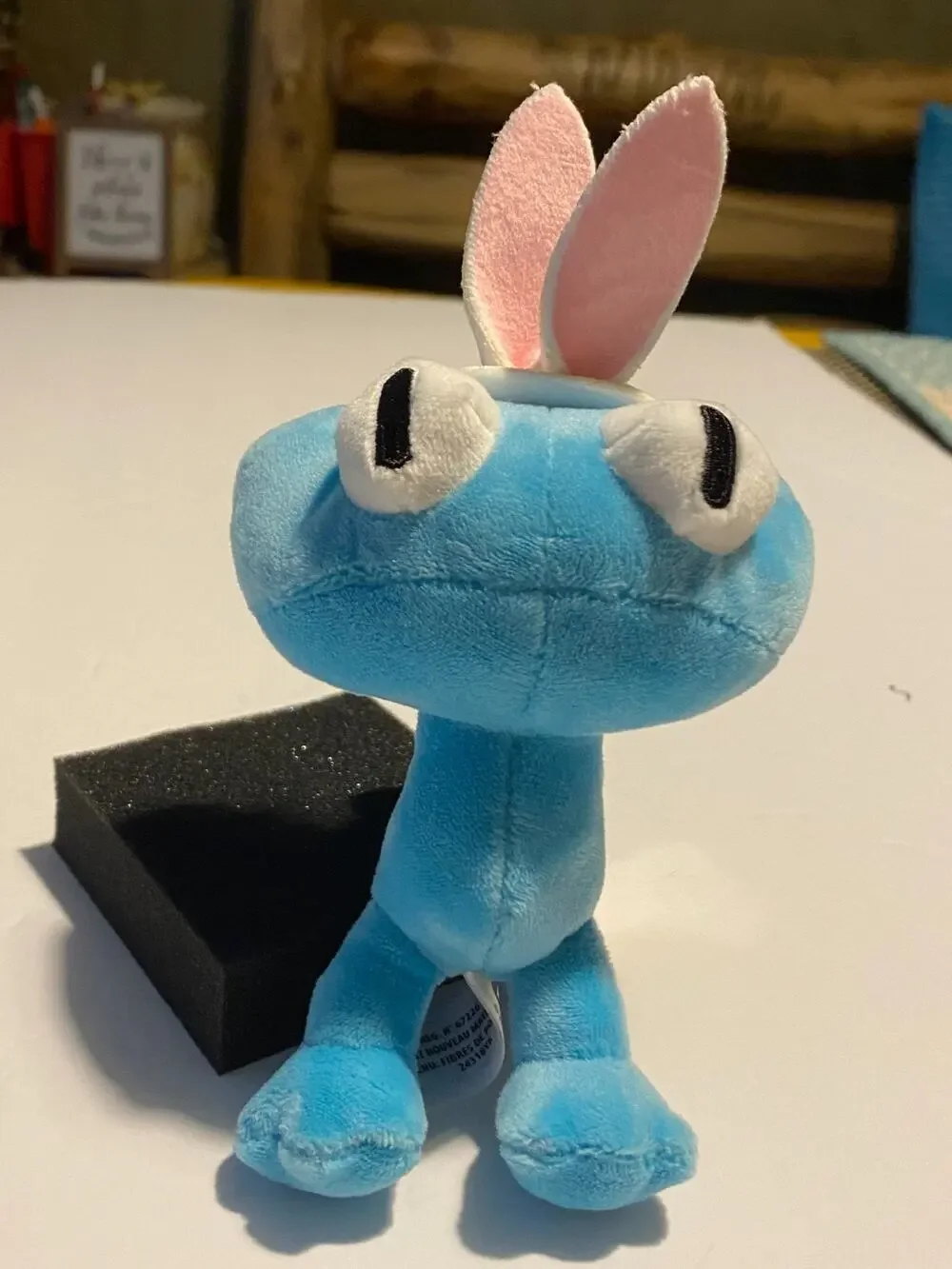 Rainbow Friends Plush Toy Light Blue Pink Rabbit Ears Roy & Charles LLC